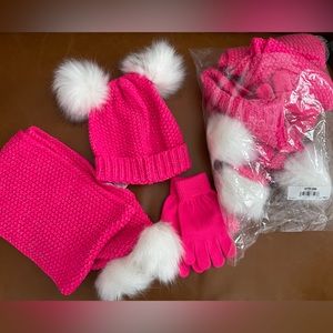 Spotted Zebra Hat & Glove set : Girls
